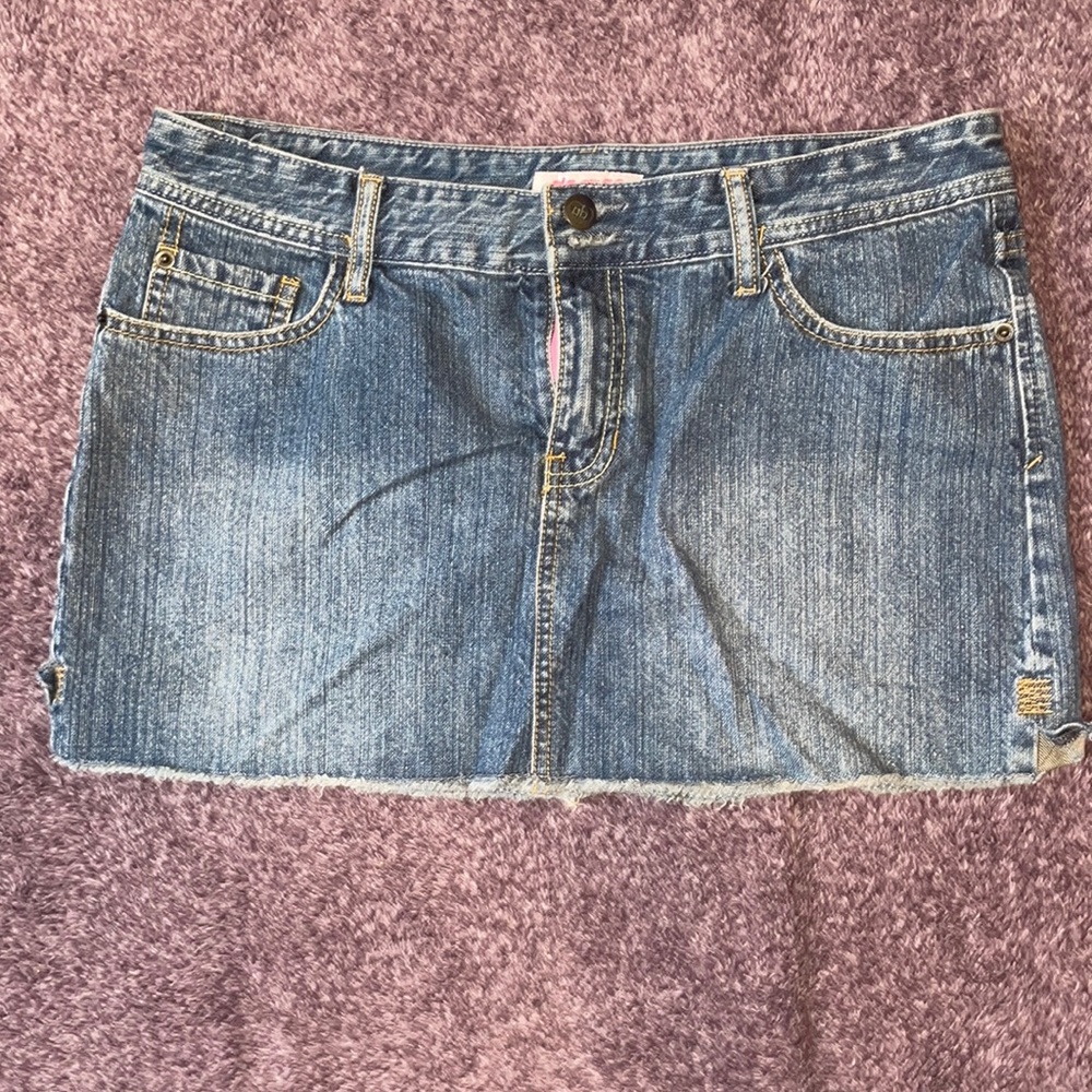 Jean mini skirt